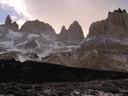 At the end of Valle del Frances and looking east towards the range of craggy peaks lining the Valley.